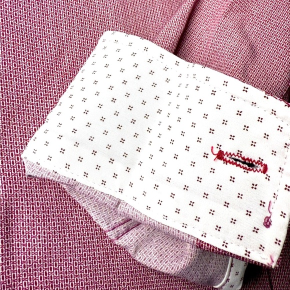 Report Collection X4 Performance Stretch Slim Fit Shirt Burgundy Small - Picture 4 of 10